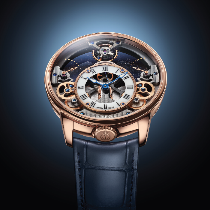 Arnold & Son Releases Time Pyramid 42.5 Watches in Red Gold and Platinum